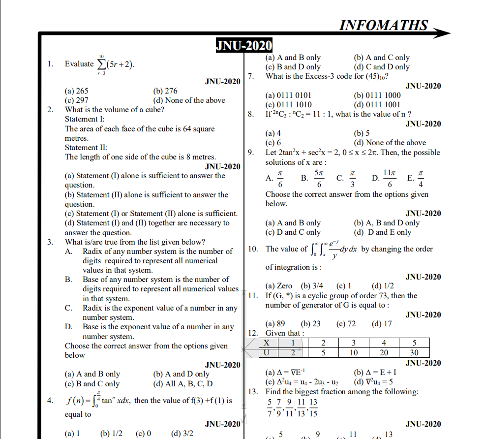 2020 Question Paper